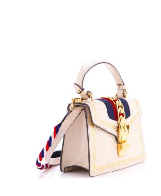 Mini Sylvie Top Handle Bag Printed Leather