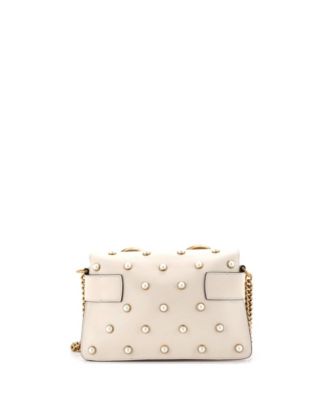 Mini Broadway Pearly Bee Shoulder Bag Embellished Leather