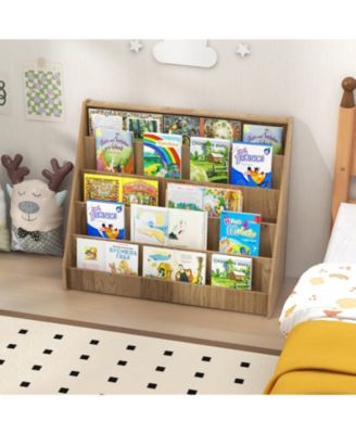 5 Tier Kids Bookshelf with Deep Compartments and Stable Design