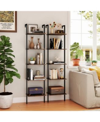 Wall Mounted Ladder Shelf with Anti Tipping Safety Kits