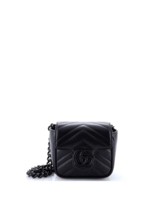 Mini GG Marmont Flap Belt Bag Matelasse Leather