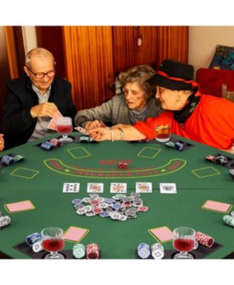 48 Inch 8-Player Foldable Poker Table Top with Carrying Bag and Cup Holders