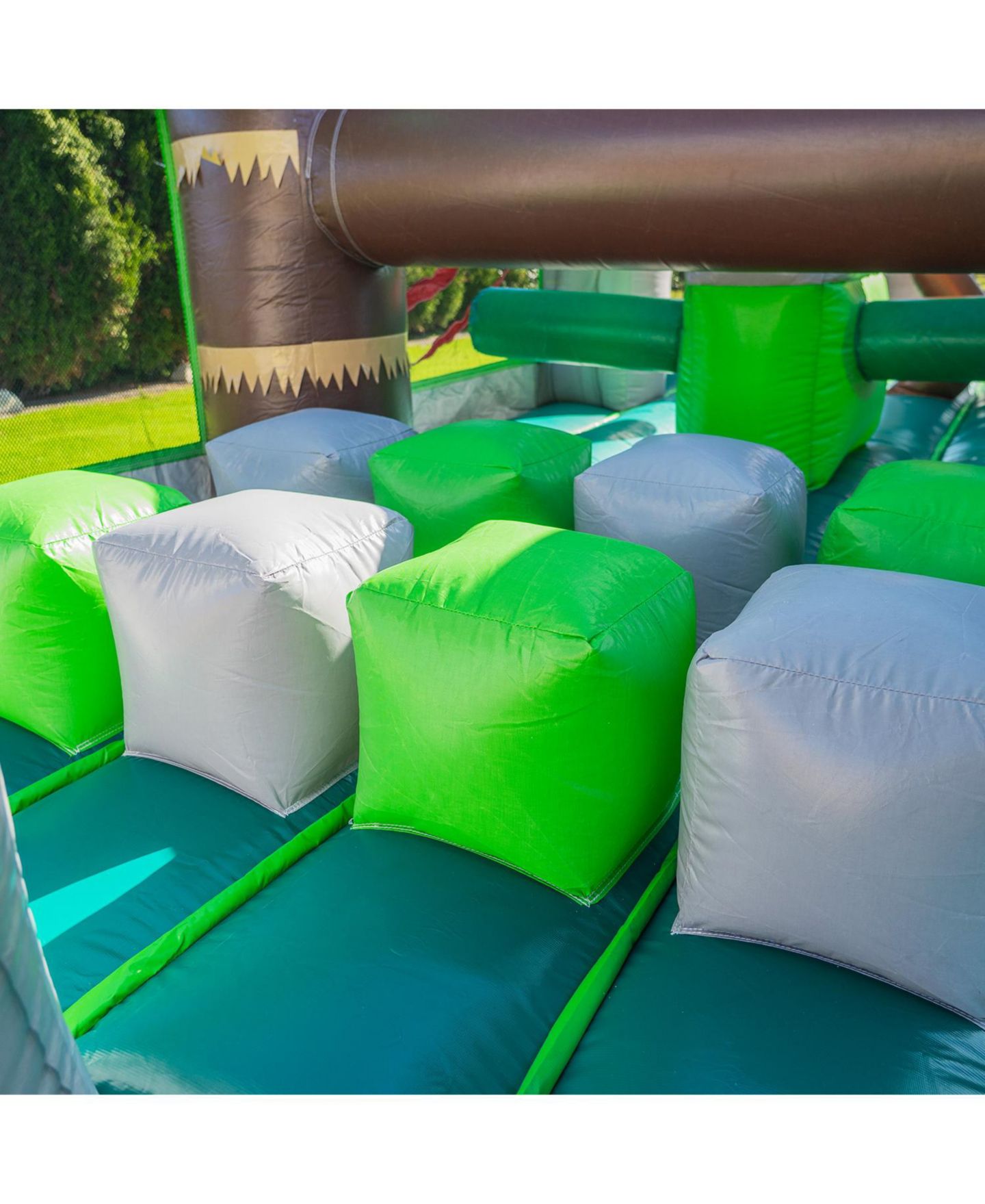 Детская игрушка HeroKiddo T-Rex Adventure 20 Commercial-Grade PVC Vinyl Inflatable Obstacle Course, Up to 2 Users, Ages 3+, цвет: Серый — фото 7
