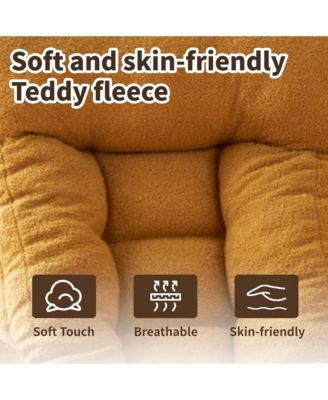 360° Swivel Floor Lounger Chair, 5 Position Adjustable Lounge Sofa Chair with Head & Back Support and Phone Holder for Living Room