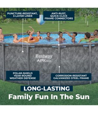 APX 365 22'x52" Round Above Ground Swimming Pool Set with Pump and Ladder