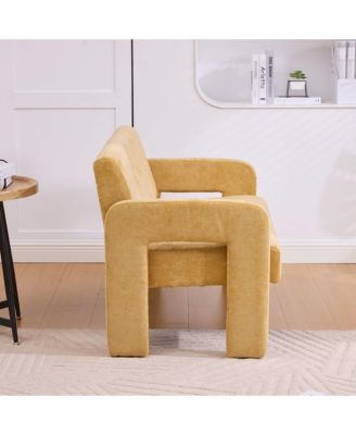 Modern Double Armchair Living Room & Bedroom Compact Upholstered Sofa Leisure Sofa Comfortable Seating with Dual Armrests