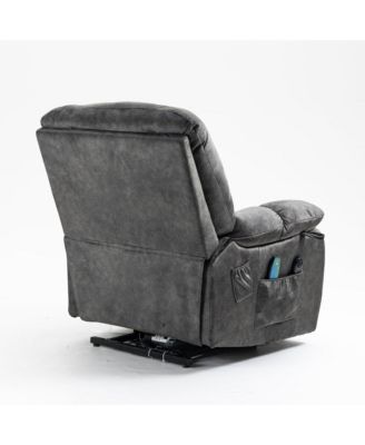 Velvet Power Lift Recliners with Heat & Massage, Lift Chair Relax Sofa Chair for Living Room