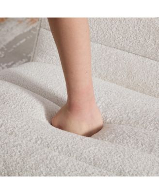 Modern Armless Accent Chair with Metal Legs, Velvet Upholstered Small Chair for Living Room, Bedroom and Office