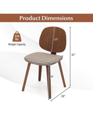 Bentwood Dining Chairs Set of Two with Padded Seats