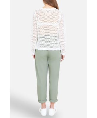 Women's Flower Crochet Jumper