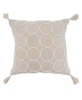 Circle Stitch Decorative Pillow, 18" x 18"