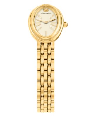 Women's The Oval Elongated Quartz Two-Hand Gold Stainless Steel Watch, 22mm