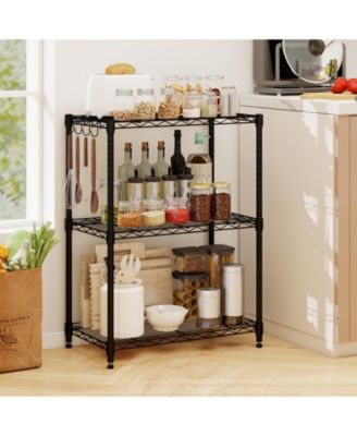 3-Tier Metal Storage Shelving Unit with V-Shaped Wire Rack and  450 LBS Capacity