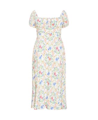 Women's Abbie Short Sleeve Bouquet Print Maxi Dress