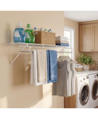 Wall Mounted Closet Shelves with Ventilated Wire Shelving