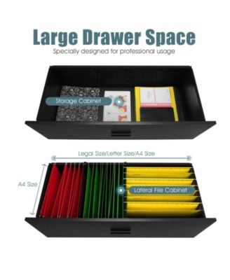 Two Drawer Lateral File Cabinet with Adjustable Hanging Bars