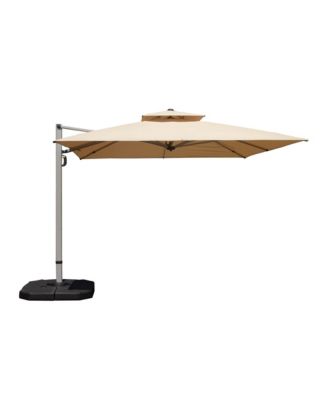 10 ft. Square Cantilever Umbrella with Center Pole (Base Not Included)