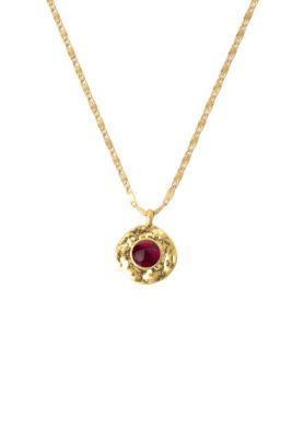 Classicharms Roaming Venus Crystal Molten Pendant Necklace Onyx crystal - Goldred 105$