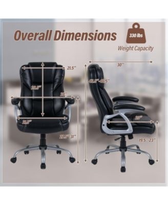Executive Office Chair with Padded Seat and Armrests