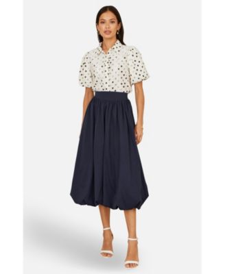 Women's Polka Dot Lace Boxy Shirt