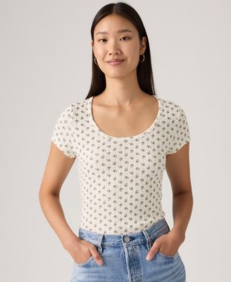 Women's Sweetie Cap Short-Sleeve Crew Neck Top
