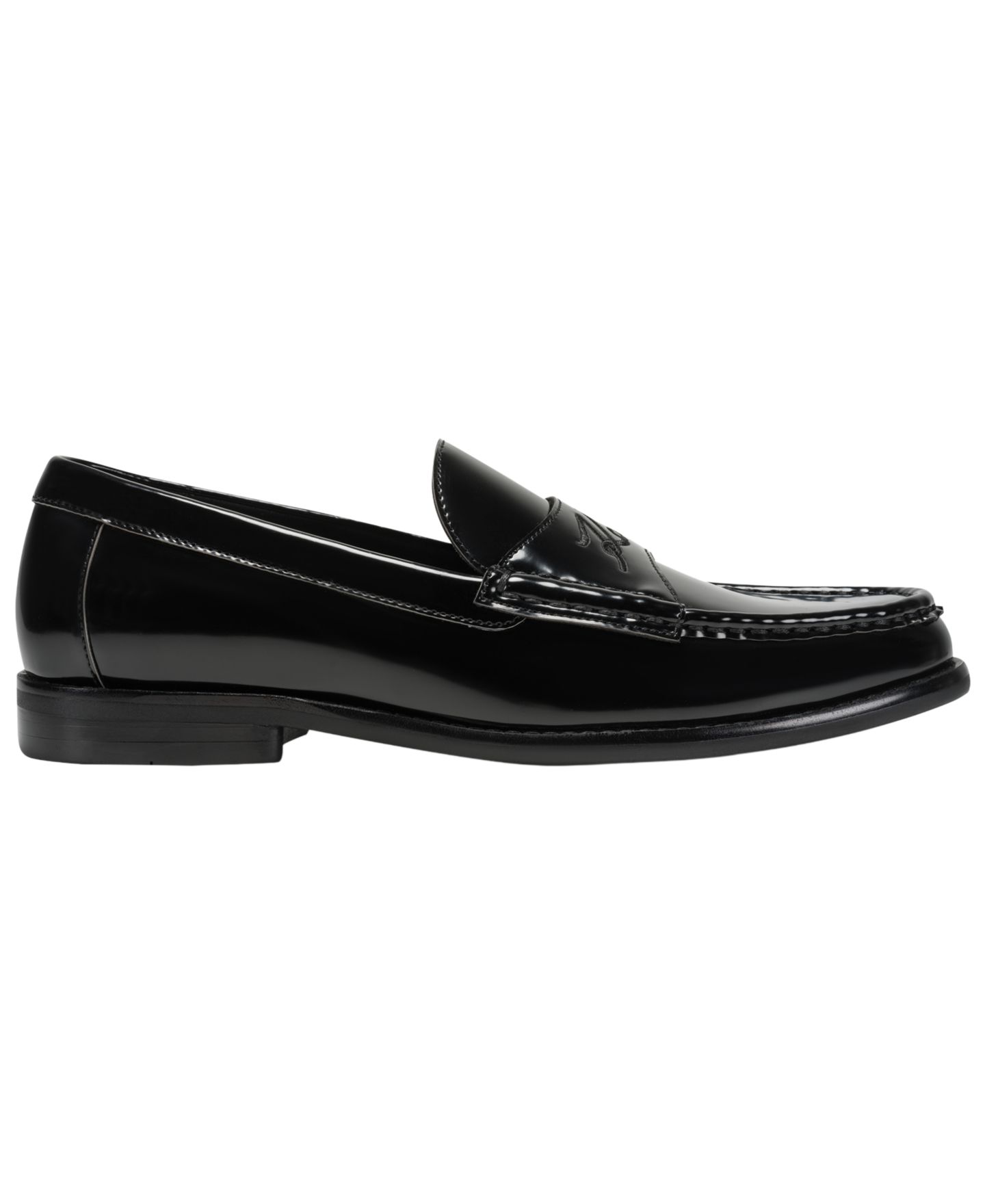 Мужские туфли KARL LAGERFELD PARIS Embroidered Logo Slip-On, цвет: Чёрный — фото 2