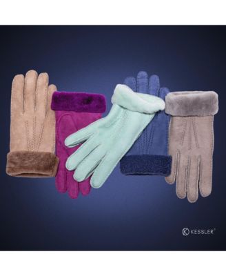 Women`s Hand-sewn Premium Lamb Fur Gloves "ILVY"