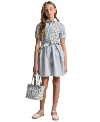 Girls' 7-16 Short-Sleeve Shirt Dress