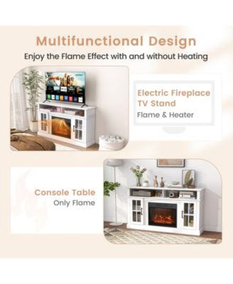 Fireplace TV Stand for TVs up to 65 in with Cabinets and Remote