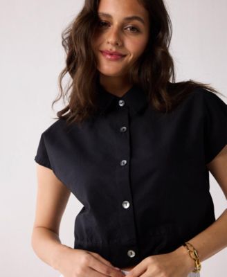 Women's Oversized Crop Shirt