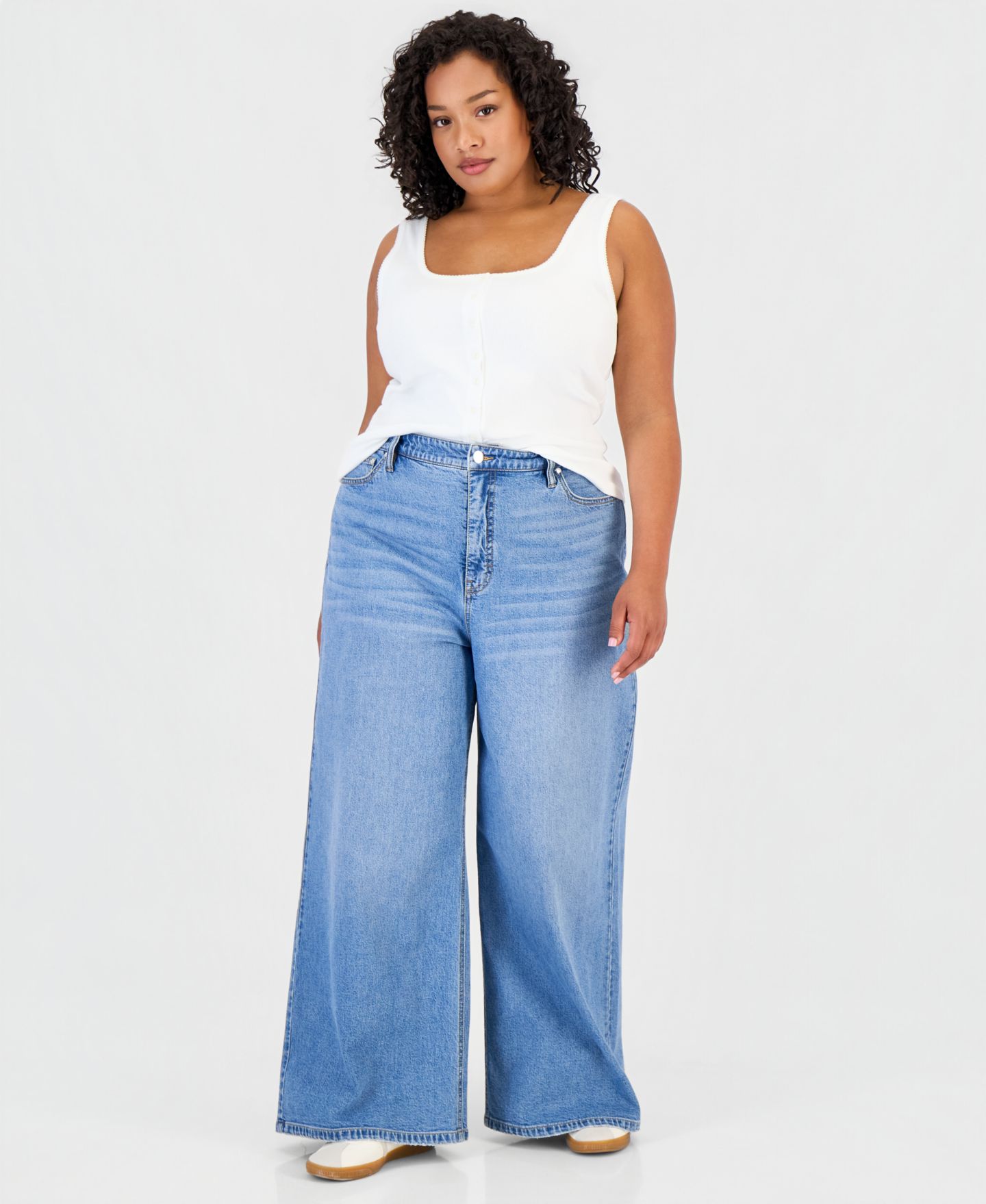 Женские джинсы On 34th Trendy Plus Size Wide-Leg, цвет: Варёный — фото 1