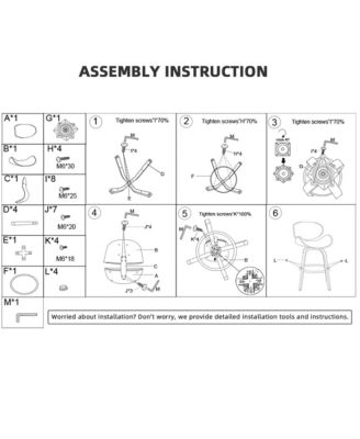 Swivel Bar Stools Set of 3, 26 Inches Mid-Century Modern Counter Height Bar Stools