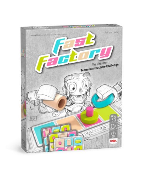 Детская настольная игра Haba Fast Factory Sequence Family Strategy Board Game, Ages 8+, цвет: Серый