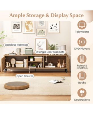 TV Stand for TVs up to 70 in with Fluted Front Design