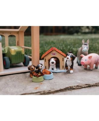 Little Friends Dog Lucky - Pet Toy Figure with Doghouse and Wooden Bones