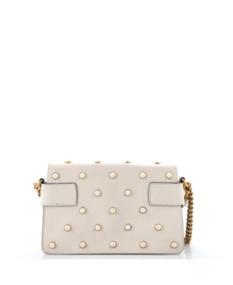 Mini Broadway Pearly Bee Shoulder Bag Embellished Leather