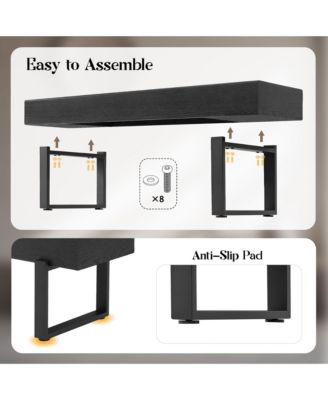 Wooden Ottoman Bench, Farmhouse Bench for Living Room, Entryway Benches, Kitchen Table Bench