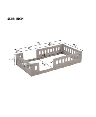 Wood Platform Bed Guardrail