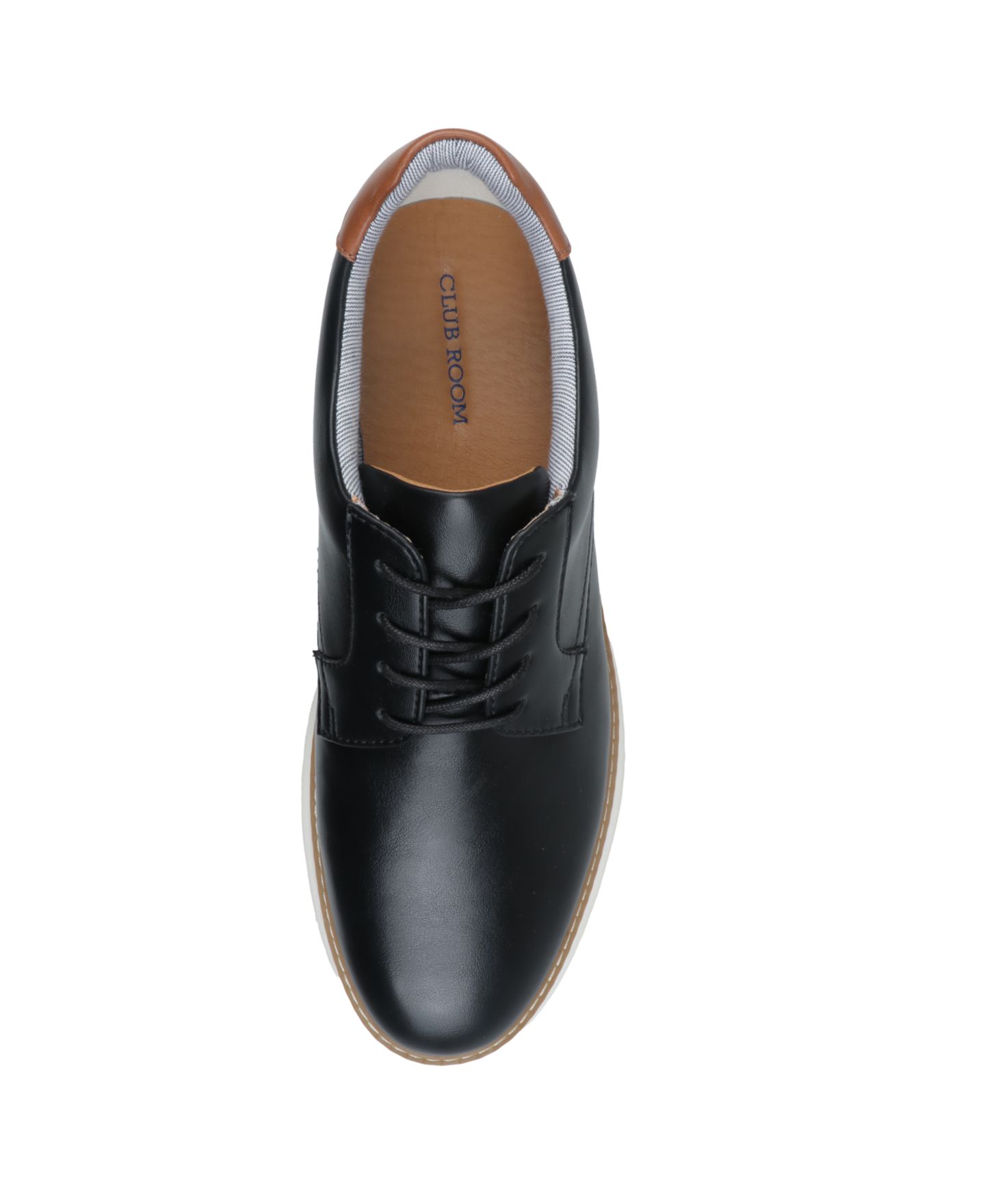 Обувь Club Room Men's Hybrid Dress Shoes, цвет: Чёрный — фото 4