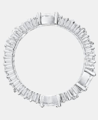 Givenchy Silver-Tone Cubic Zirconia Band Ring - Macy's