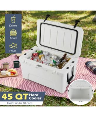 45 Quart Portable Hard Cooler with Long Lasting Insulation