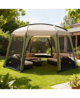 Six to Eight Person Canopy Tent with Zippered Door