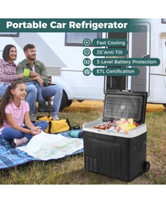 12V Portable Car Refrigerator 42 Quart with Touch Panel