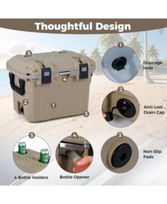 Ultra Light Hard Cooler 53 Quart Injection Molded Ice Chest