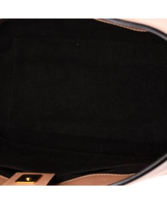 Small FF Handle Tote Leather