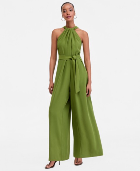 Женские I.N.C. International Concepts Women's Halter-Neck Sleeveless Wide-Leg Jumpsuit