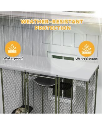 Zeus and Ruta Outdoor Walk In Cat Cage for Patio Large Pet Enclosure Backyard Playpen