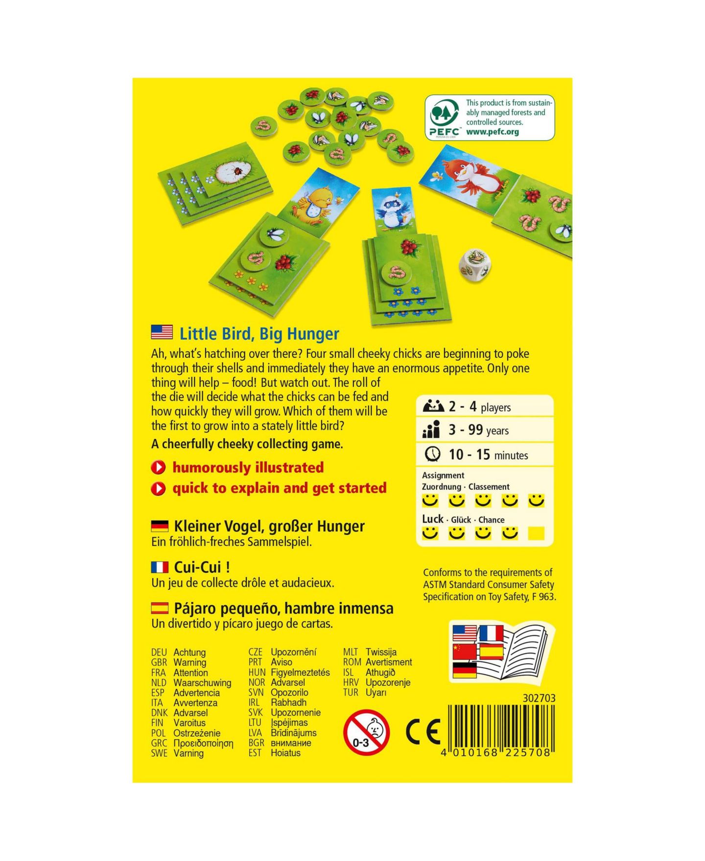 Детские настольные игры Haba Little Bird, Big Hunger Board Game, Ages 3+ — фото 5