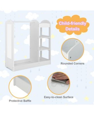 Kids Dress Up Storage Organizer with Built In Mirror