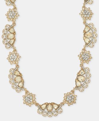 Marchesa Crystal Antique Dynamic Collar Necklace 16 3 extender - Gold 125$